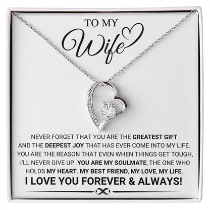 Gift for Wife from Husband - You're The Greatest Gift - Forever Love Necklace - Personalize Memories