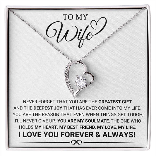 Gift for Wife from Husband - You're The Greatest Gift - Forever Love Necklace - Personalize Memories