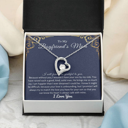 To My Boyfriend's Mom - I will forever be grateful to you - Forever Love Necklace - Unique Bf Mom Present - Personalize Memories