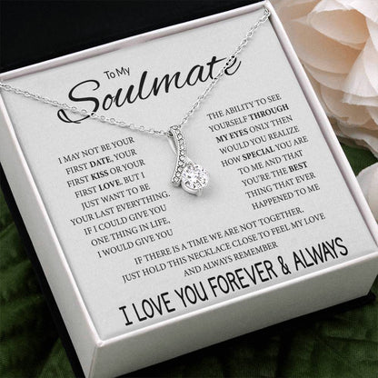 To My Soulmate - Feel My Love - Alluring Beauty Necklace - Gift for Soulmate - Personalize Memories