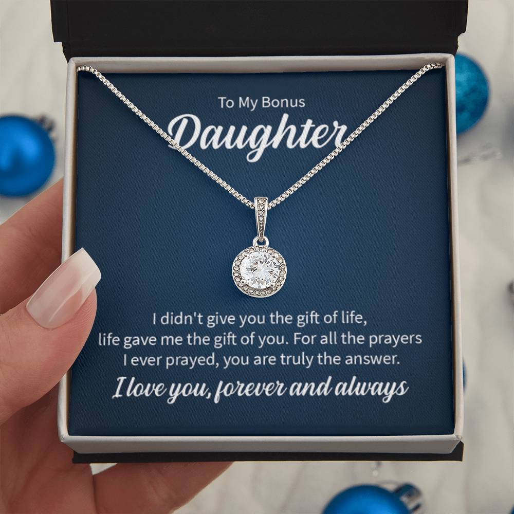 To My Daughter Necklace – Daughter Christmas Graduation Jewelry Gift – Eternal Hope Necklace - Personalize Memories