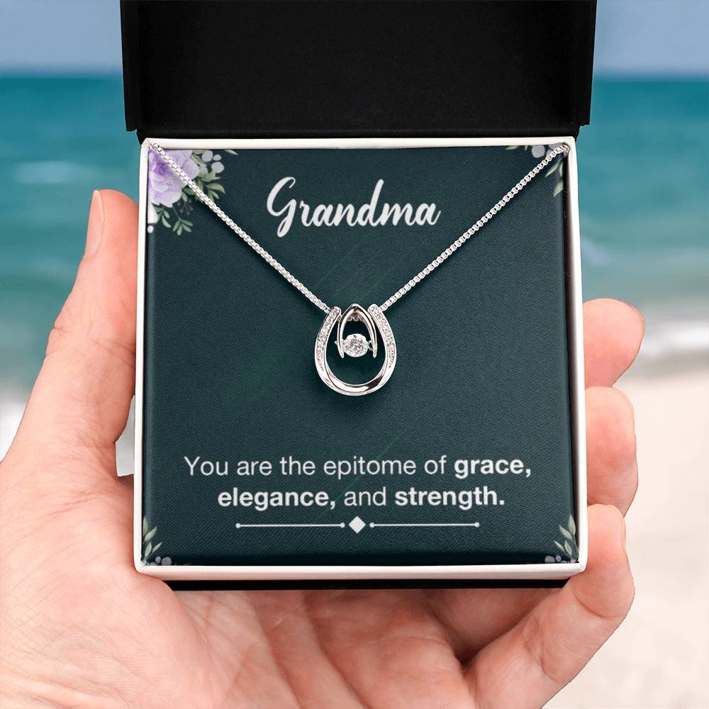 Grandma Necklace from Grandkids Grandma - Lucky In Love PARTNER - Personalize Memories