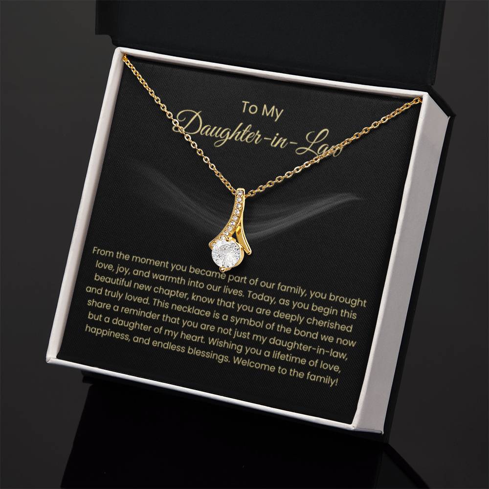 To My Daughter In Law - Alluring Beauty Necklace - Gift for Daughter in Law - Personalize Memories