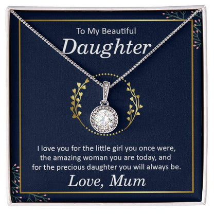 To My Daughter Necklace - Sentimental Birthday Gift from Mom - Eternal Hope Necklace - Personalize Memories