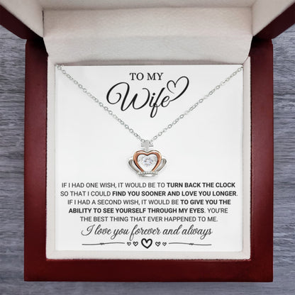 Sentimental Gift for Wife - Emotional Husband-to-Wife Jewelry for Birthday, Christmas & Valentine’s Day - Crown Pendant Necklace - Personalize Memories