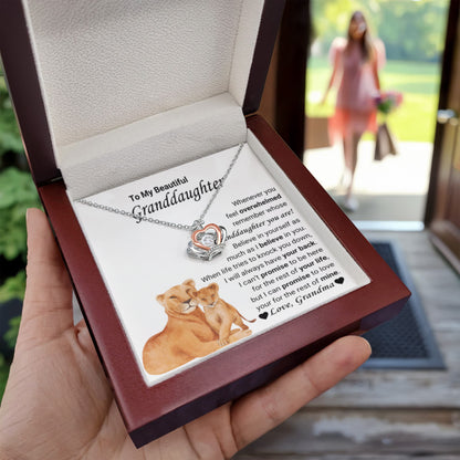 To My Granddaughter Necklace – Grandma Gift for Granddaughter Birthday Graduation – Crown Pendant Necklace - Personalize Memories