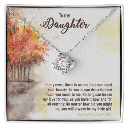 To My Daughter Necklace – Birthday Graduation Special Gift for Daughter – Love Knot Necklace - Personalize Memories