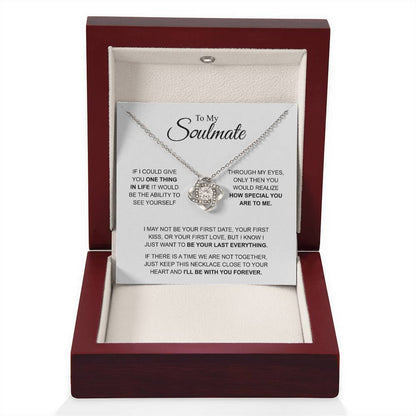 To My Soulmate - You're Special For Me - Love Knot Necklace - Gift for Girlfriend - Personalize Memories