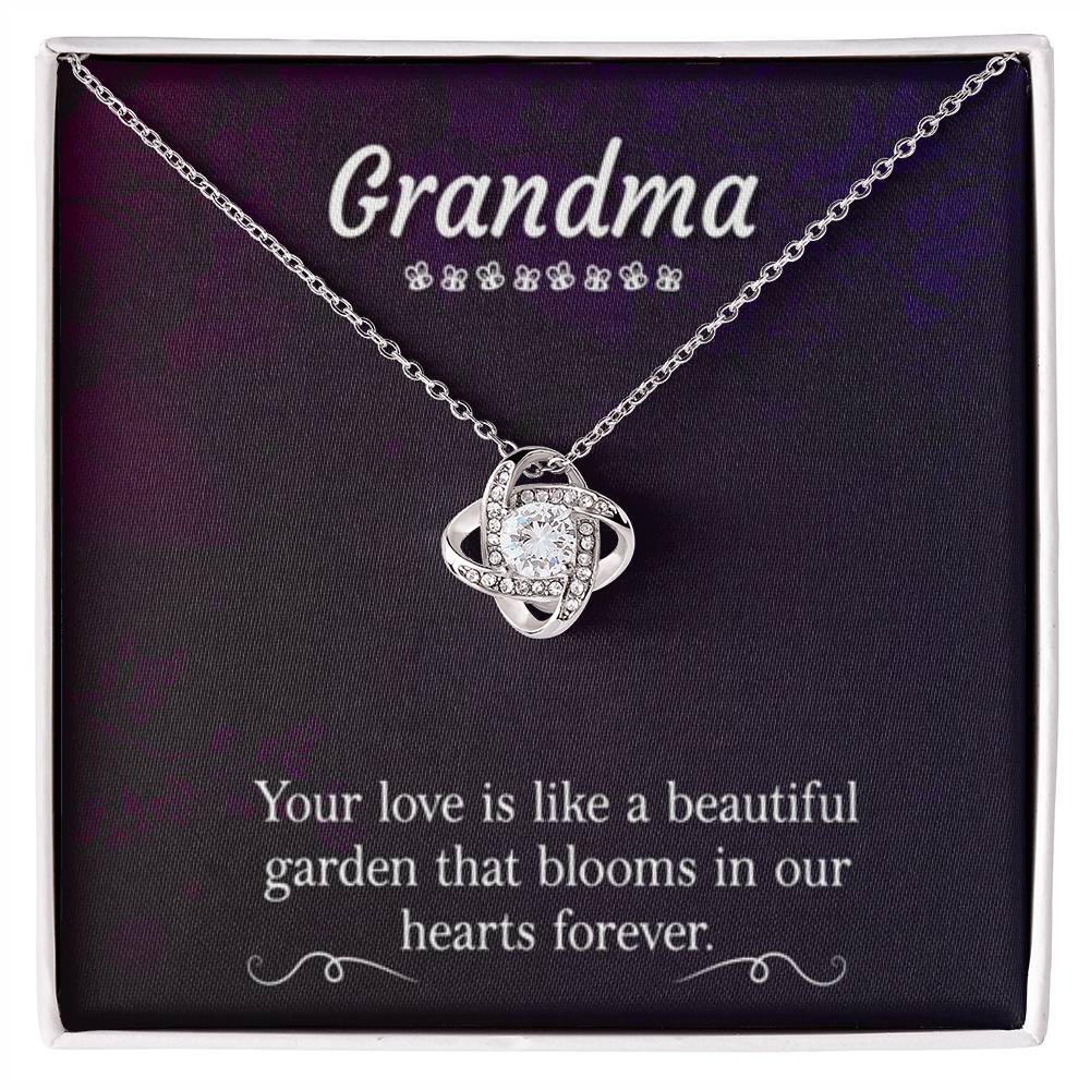 Present for Grandma - Grandma - Love Knot Necklace - Personalize Memories