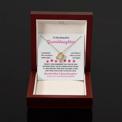 To My Granddaughter Necklace – Grandma’s Birthday Graduation Gift for Granddaughter – Love Knot Necklace - Personalize Memories