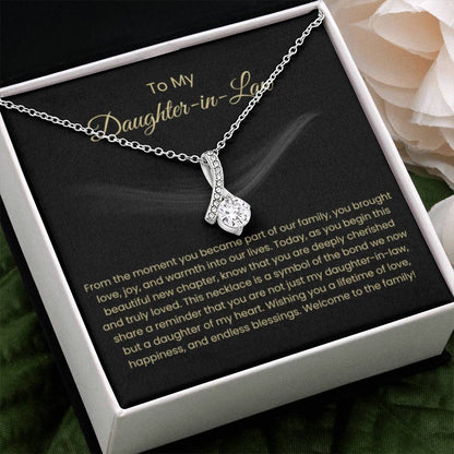 To My Daughter In Law - Alluring Beauty Necklace - Gift for Daughter in Law - Personalize Memories