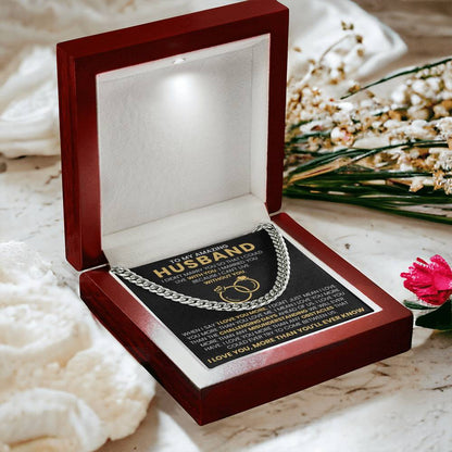 To My Amazing Husband - I Love You, More Than You'll Ever Know - Cuban Link Chain Gift from Wife to Husband - Personalize Memories