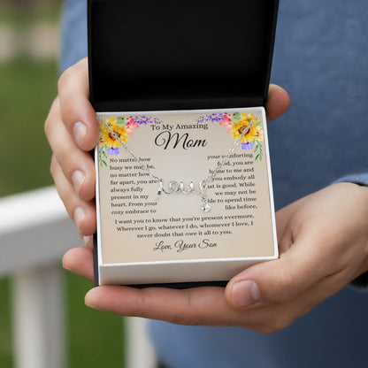 To My Amazing Mom - Mom Gift from Daughter - Amazing Friend - Scripted Love Necklace - Personalize Memories