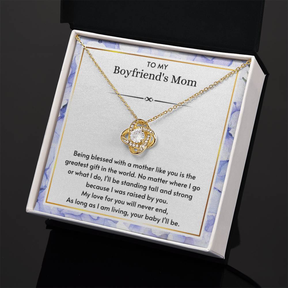To My Boyfriend's Mom - You've Given A Gracious Man - Love Knot Necklace - Best Gift for Boyfriend's Mom - Personalize Memories