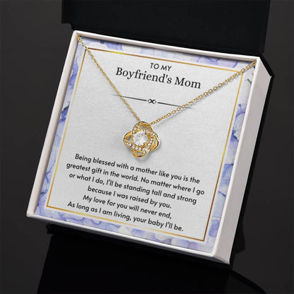 To My Boyfriend's Mom - You've Given A Gracious Man - Love Knot Necklace - Best Gift for Boyfriend's Mom - Personalize Memories