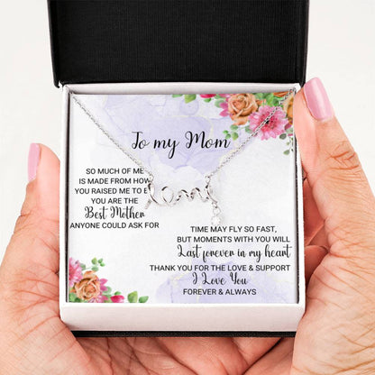 To My Mom - You're the Best Mother - Scripted Love Necklace - Personalize Memories