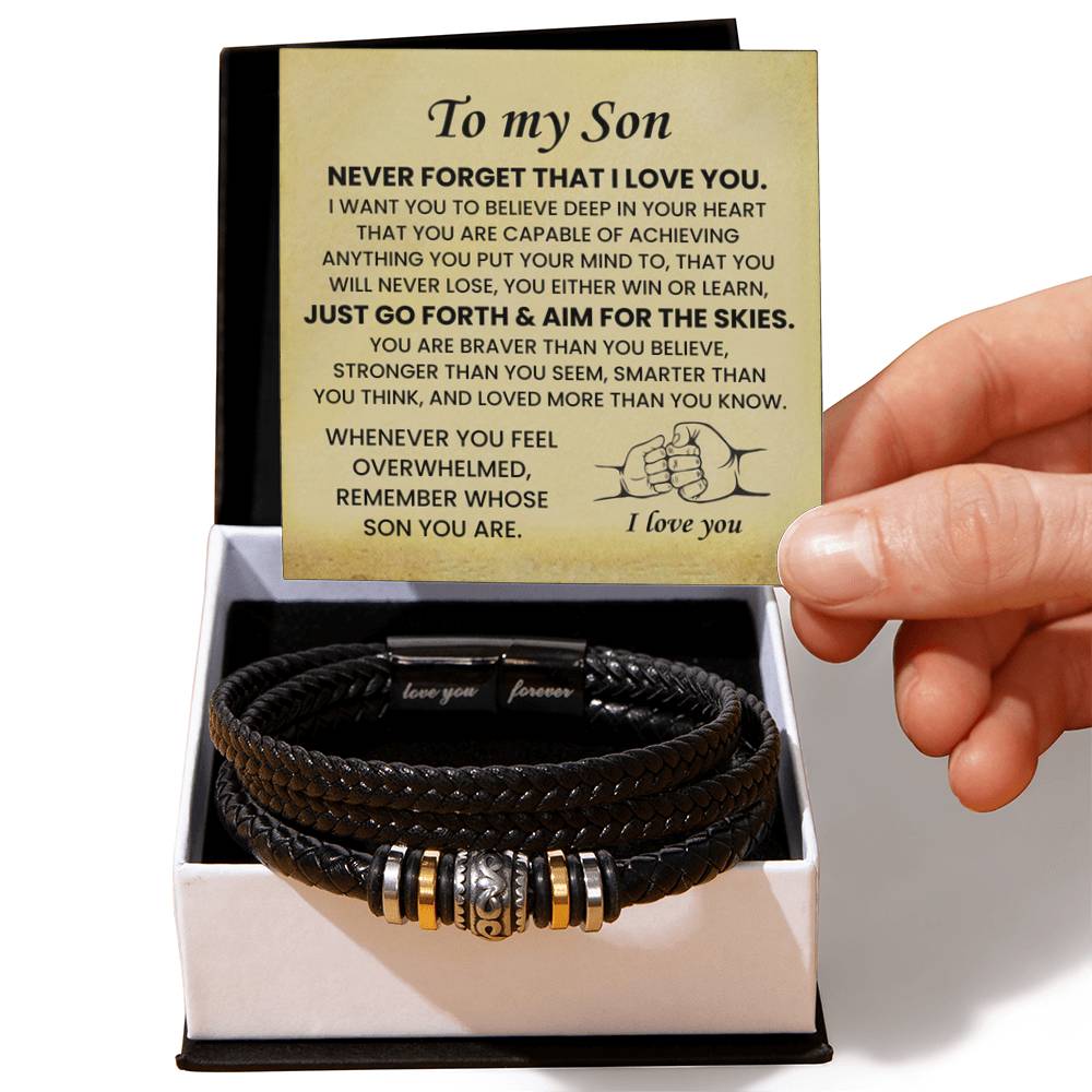 To My Son Bracelet – Birthday, Graduation, Christmas Gift – Love You Forever Bracelet - Personalize Memories