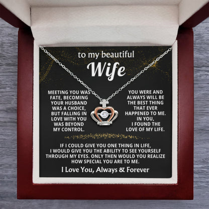 To My Wife Necklace - Perfect Romantic Gift from Husband - Crown Pendant Necklace - Personalize Memories