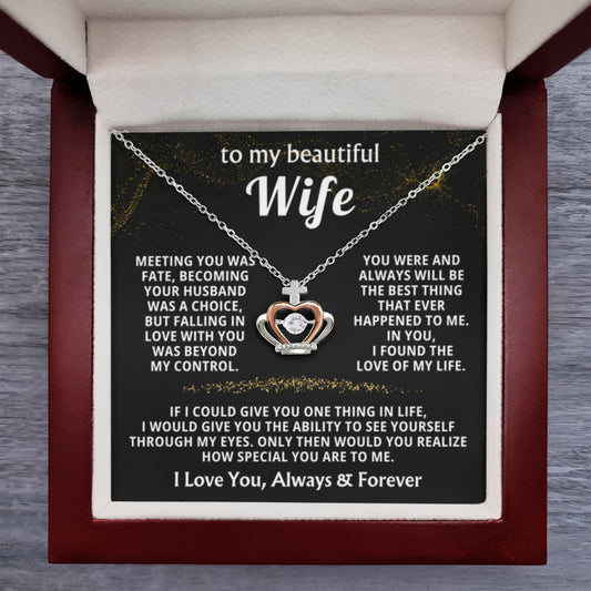 To My Wife Necklace - Perfect Romantic Gift from Husband - Crown Pendant Necklace