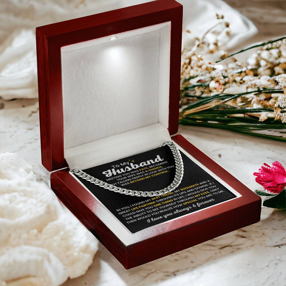 Jewelry Gift for Husband from Wife - Meeting you was fate - Birthday & Valentine’s Day for Him - Personalize Memories