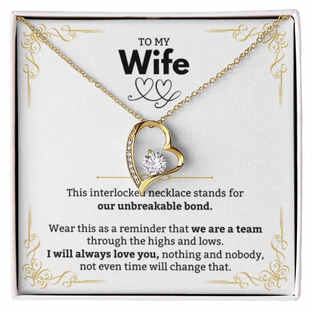 To My Wife Necklace - Emotional Jewelry for Wife from Husband to Celebrate Love on Valentine’s Day & Beyond - Forever Love Necklace - Personalize Memories