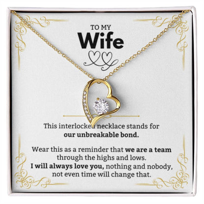 To My Wife Necklace - Emotional Jewelry for Wife from Husband to Celebrate Love on Valentine’s Day & Beyond - Forever Love Necklace - Personalize Memories