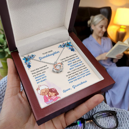 To My Granddaughter Necklace – Grandma to Granddaughter Birthday Graduation Gift – Crown Pendant Necklace - Personalize Memories