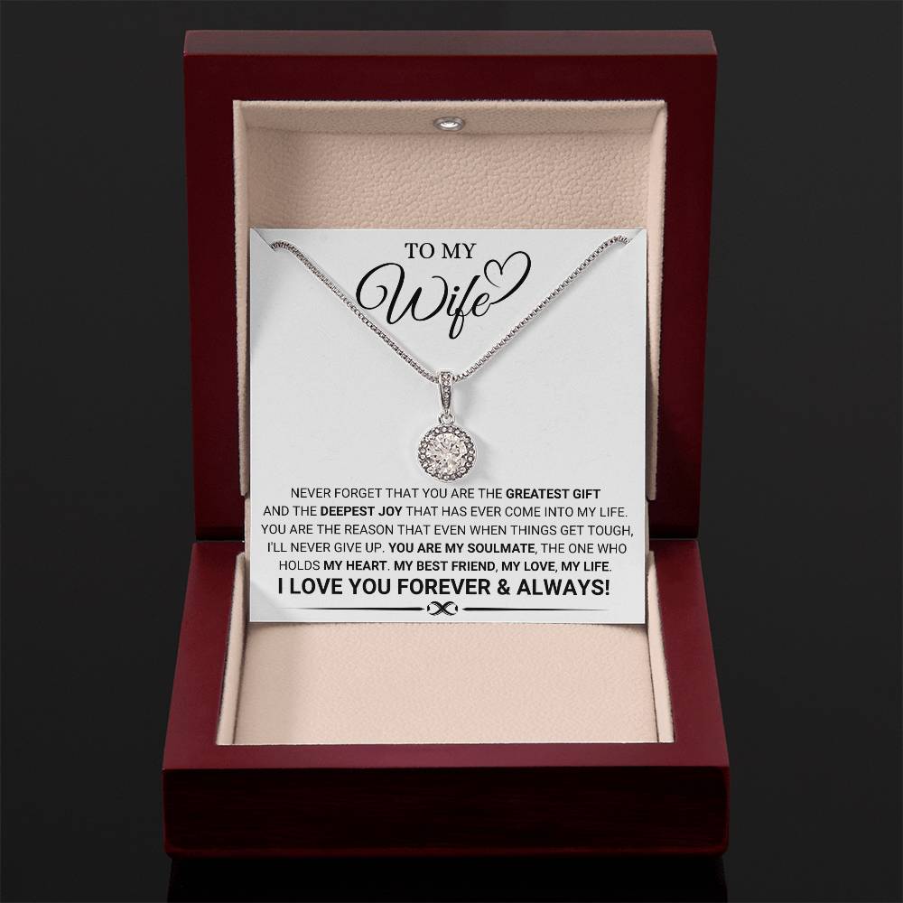 Gift for Wife from Husband - You're The Greatest Gift - Eternal Hope Necklace - Personalize Memories