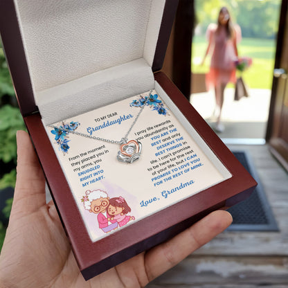 To My Granddaughter Necklace – Grandma to Granddaughter Birthday Graduation Gift – Crown Pendant Necklace - Personalize Memories