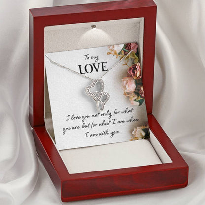 To My Love Gift - Heart-to-heart Necklace - Perfect Gift for Soulmate - Personalize Memories