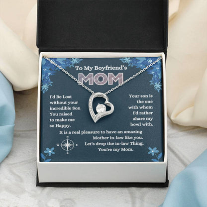 To My Boyfriend's Mom - I'd Be Lost Without Your Incredible Son - Forever Love Necklace - Best Gift for MIL - Personalize Memories