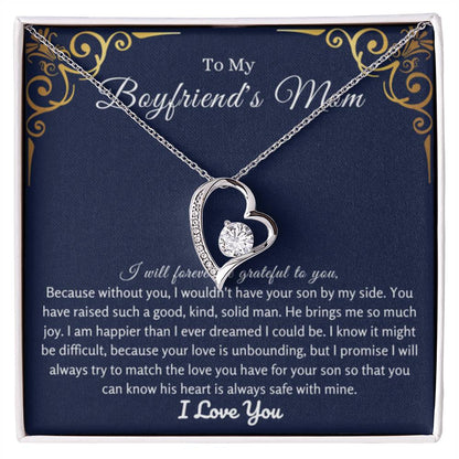 To My Boyfriend's Mom - I will forever be grateful to you - Forever Love Necklace - Unique Bf Mom Present - Personalize Memories