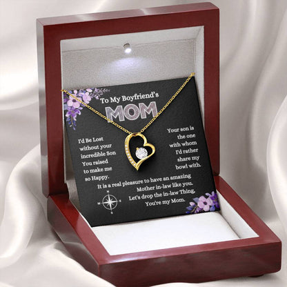 To My Boyfriend's Mom - I'd Be Lost Without Your Incredible Son - Forever Love Necklace - Sentimental Gift for MIL - Personalize Memories