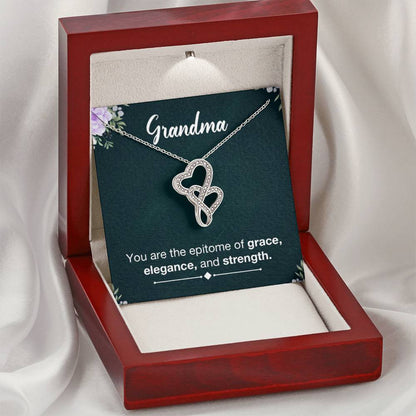 Grandma Necklace from Grandkids Grandma - Heart-to-heart Pendant Necklace - Personalize Memories