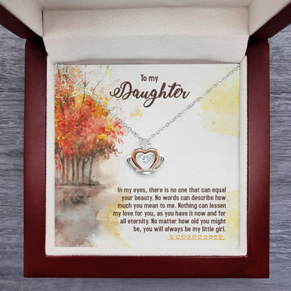 To My Daughter Necklace – Daughter Birthday & Graduation Jewelry Surprise – Crown Pendant Necklace - Personalize Memories
