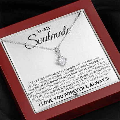 To My Soulmate - The Day I Met You - Alluring Beauty Necklace Gift for Her - Personalize Memories
