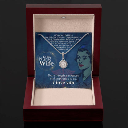 To My Nurse Wife Necklace - Eternal Hope Necklace - Gift for Wife from Husband - Personalize Memories