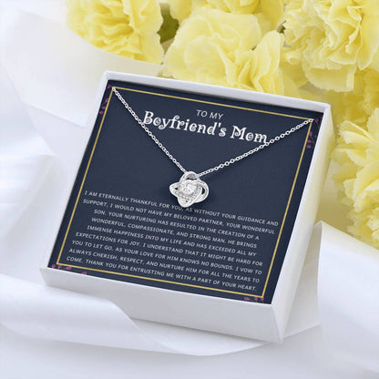 To My Boyfriend's Mom Gift - Your Wonderful Son - Love Knot Necklace - Personalize Memories