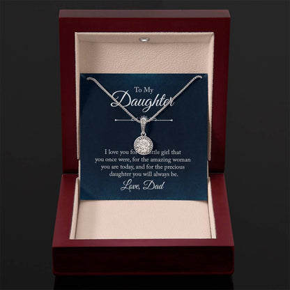 To My Daughter Necklace - Father to Daughter Gift for Graduation, Birthday & Big Life Moments - Eternal Hope Necklace - Personalize Memories