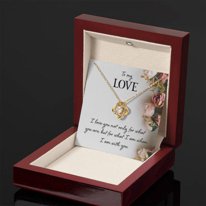To My Love Gift - Love Knot Necklace - Perfect Gift for Soulmate - Personalize Memories