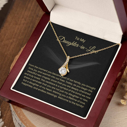 To My Daughter In Law - Alluring Beauty Necklace - Gift for Daughter in Law - Personalize Memories