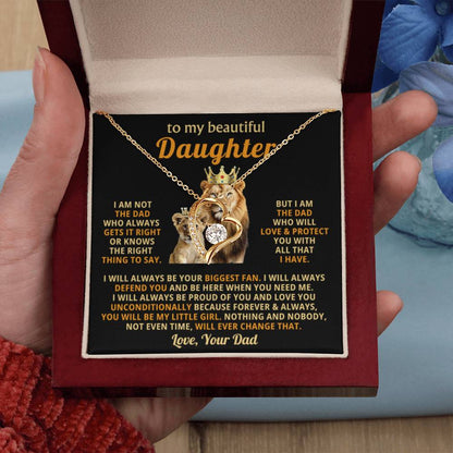 To My Daughter Necklace - Father to Daughter Gift for Graduation, Birthday & Big Life Moments - Forever Love Necklace - Personalize Memories
