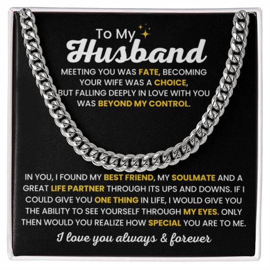 Jewelry Gift for Husband from Wife - Meeting you was fate - Birthday & Valentine’s Day for Him - Personalize Memories