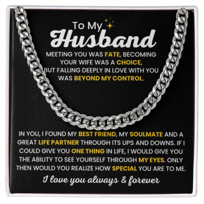Jewelry Gift for Husband from Wife - Meeting you was fate - Birthday & Valentine’s Day for Him - Personalize Memories
