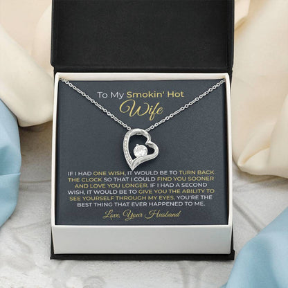 To My Wife Necklace - Romantic Husband to Wife Jewelry for Birthday, Valentine’s Day & Special Celebrations - Forever Love Necklace - Personalize Memories