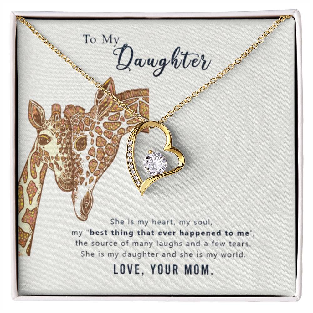 To My Daughter Necklace – Gift for Daughter from Mom – Forever Love Necklace - Personalize Memories