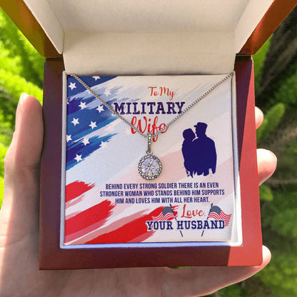 To My Military Wife from Husband - Eternal Hope Necklace - Personalize Memories