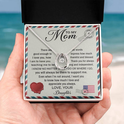 To My Mom - You Will Always Be There To Support Me - Lucky In Love PARTNER - Gift for Mom from Daughter - Personalize Memories