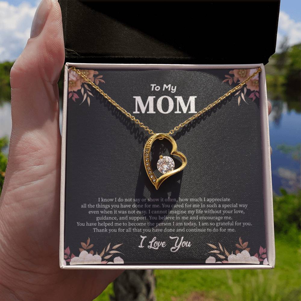 To My Mom - I Am So Grateful For You - Forever Love Necklace - Best Gift for Mom - Personalize Memories