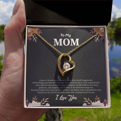 To My Mom - I Am So Grateful For You - Forever Love Necklace - Best Gift for Mom - Personalize Memories